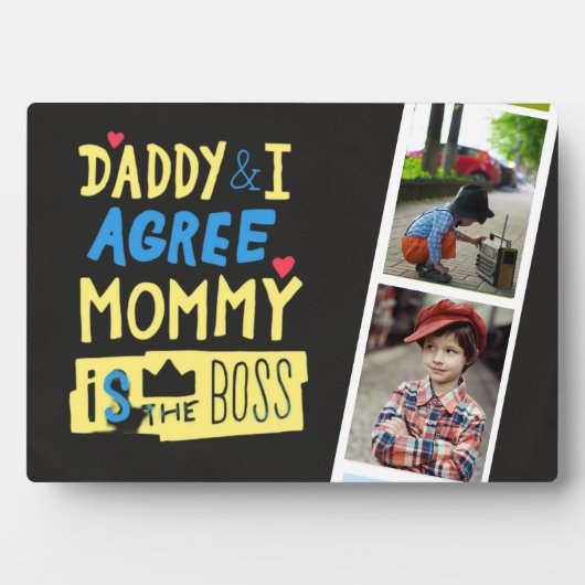 BEST Geschenk für VATER! Fotos hinzufügen - Väter- Fotoplatte (Vorderseite)