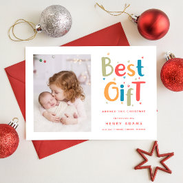 Best Gift Arrived This Christmas Announcement Feiertagskarte
