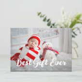 best gift christmas holiday birth announcement ankündigung (Stehend Vorderseite)