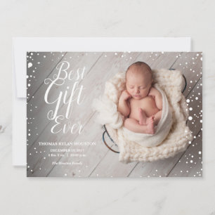 Best Gift Ever Baby Weihnachtsankündigung Feiertagskarte
