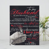 Best Gift For Husband | To My Husband Quotes Menükarte (Stehend Vorderseite)