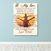 Best Gift For Son | To My Son Quotes Leinwanddruck (Insitu (Holzboden))