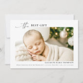 Best Gift Minimalistisch Calligraphy Christmas Bab Ankündigung (Vorderseite)