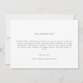 Best Gift Minimalistisch Calligraphy Christmas Bab Ankündigung (Rückseite)
