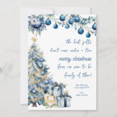 Best Gifts Blue Christmas Pregnancy Feiertagskarte (Vorderseite)