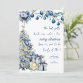 Best Gifts Blue Christmas Pregnancy Feiertagskarte (Stehend Vorderseite)
