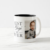 Best Gigi jemals Black Birthday Custom 2 Foto Zweifarbige Tasse (VorderseiteRechts)