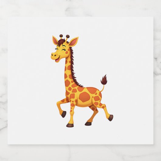 Best Giraffe Art For Men Women Adult Giraffe Print Schaumweinetikett (Einzelnes Label)