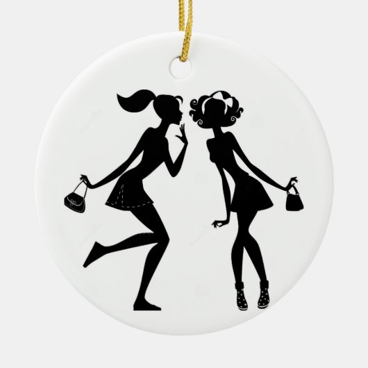 BEST GIRLFRIEND/MERRY CHRISTMAS AUF DER ANDEREN SE KERAMIK ORNAMENT (Vorne)