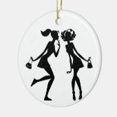 BEST GIRLFRIEND/MERRY CHRISTMAS AUF DER ANDEREN SE KERAMIK ORNAMENT (Links)
