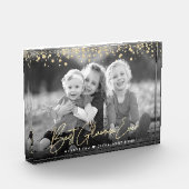 Best Glamma Ever Gold Glitzer Script Individuelle Fotoblock (Links)