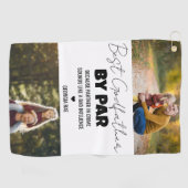 Best Godfather By Par Custom Photo Golf Towel Golfhandtuch (Horizontal)