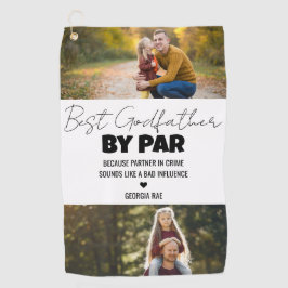 Best Godfather By Par Custom Photo Golf Towel Golfhandtuch