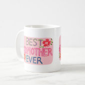 Best Godmother Ever Hand-drawn lettering Gift Kaffeetasse (Vorderseite Links)