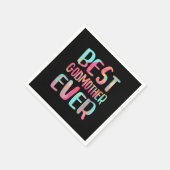 Best Godmother Ever T-Shirt Mother's Day Serviette (Ecke)
