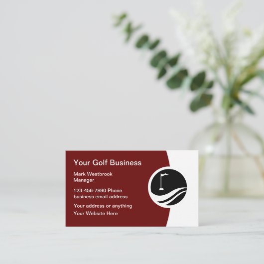 Best Golf-Logo-Visitenkarten Visitenkarte (Stehend Vorderseite)