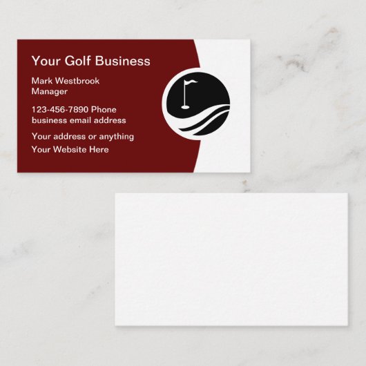 Best Golf-Logo-Visitenkarten Visitenkarte (Vorne/Hinten)