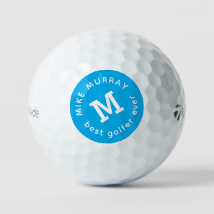 'Best Golfer Ever Blue Mit Monogramm Golfball