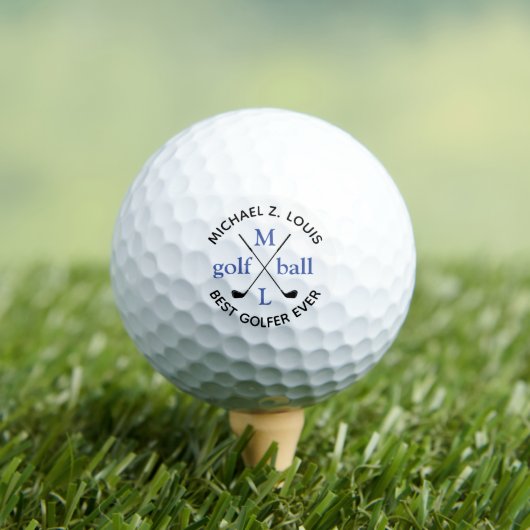 BEST GOLFER JE Personalisierter Name & Monogramm Golfball (Insitu T-Shirt)