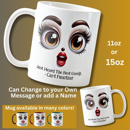 Best Gossip, Fabulous Eyes Funny Face Kaffeetasse