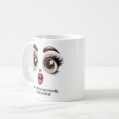 Best Gossip, Fabulous Eyes Funny Face Kaffeetasse (Vorderseite Links)