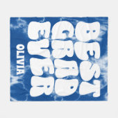 Best Grad jemals Blue Gefärbte Krawatte Abschluss Fleecedecke (Vorderseite (Horizontal))