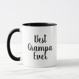 Best Grampa Ever Calligraphy Tasse Einfach modern