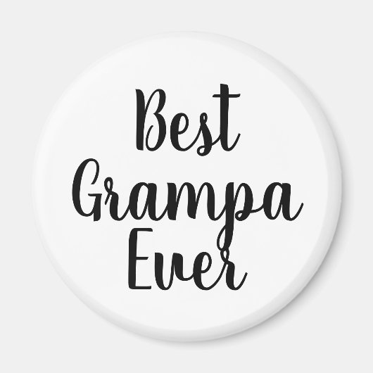 Best Grampa Ever Magnet Calligraphy Einfach modern (Vorne)