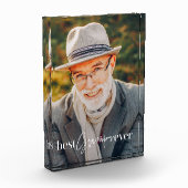 Best Grampa Ever Modernes, schlichtes Fotoblock (Links)