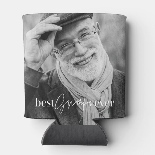 Best Grampa Ever Modernstes Foto Dosenkühler (Rückseite)