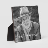 Best Grampa Ever Modernstes Foto Fotoplatte (Vorderseite)