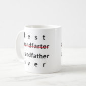 Best Grand-Farter Ever Mug for Grandpa Kaffeetasse (Vorderseite Links)
