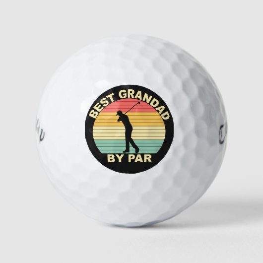 Best Grandad by Par - Golfspielen Golfball (Vorderseite)