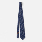 Best Grandads Hundsmuster Marine Neck Tie Krawatte (Rückseite)