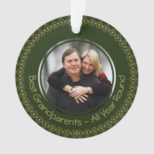 BEST GRANDELEMENT Custom FOTO Green   Weihnachten Ornament