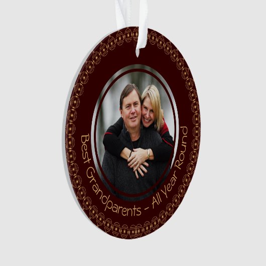 BEST GRANDELEMENT Custom FOTO Ornament (Vorderseite)