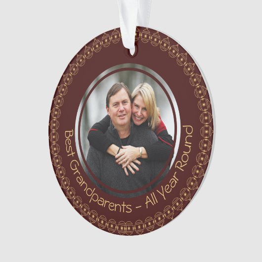 BEST GRANDELEMENT Custom FOTO Ornament (Vorderseite)