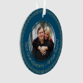 BEST GRANDELENTS Custom FOTO Aquamarin | Christmas Ornament (Vorderseite)