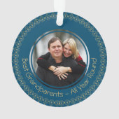 BEST GRANDELENTS Custom FOTO Aquamarin | Christmas Ornament (Rückseite)