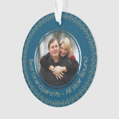 BEST GRANDELENTS Custom FOTO Aquamarin | Christmas Ornament (Vorderseite)