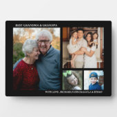 Best Grandma And Grandpa 4 Photo Collage Black   Fotoplatte (Vorderseite)