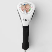 BEST GRANDMA BY PAR Foto Monogram Initial Heart Golf Headcover (Vorderseite)