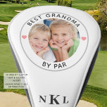 BEST GRANDMA BY PAR Foto Monogram Initial Heart Golf Headcover<br><div class="desc">Für die Golfer-Großmutter, erstellen Sie ein einzigartiges Foto-Golf-Kopfcover mit dem bearbeitbaren Titel BEST GRANDMA BY PAR mit niedlichen rosa Herzen und personalisiert mit einem Foto und ihrer Monografie. FOTO TIPP: Wählen Sie ein Foto mit dem Thema in der Mitte und/oder schneiden Sie es vor dem Hochladen auf eine quadratische Form...</div>