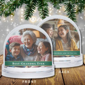 Best grandma Ever 2-Photo Grandkids Christmas Gift Schneekugeln