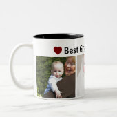 Best Grandma Ever 3Photo Collage Custom Zweifarbige Tasse (Links)