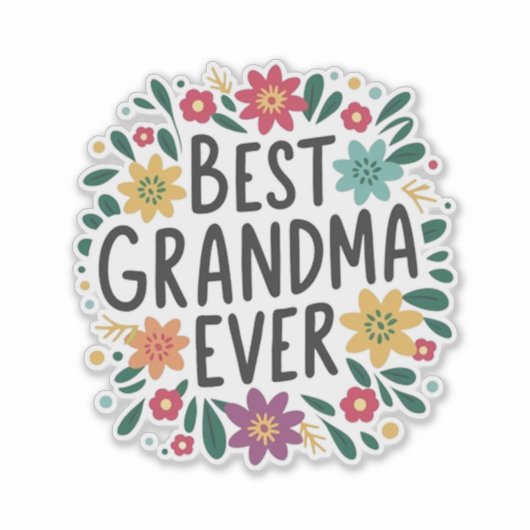 Best grandma ever aufkleber (Vorderseite)