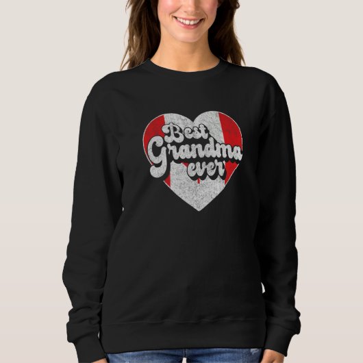 Best Grandma Ever Canada Flag Canadian Grandma Sweatshirt (Vorderseite)