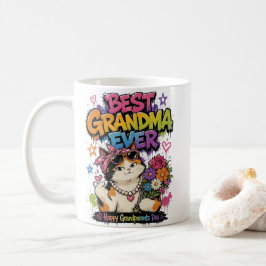 Best Grandma Ever Cat Happy Grandparents Day Graff Kaffeetasse