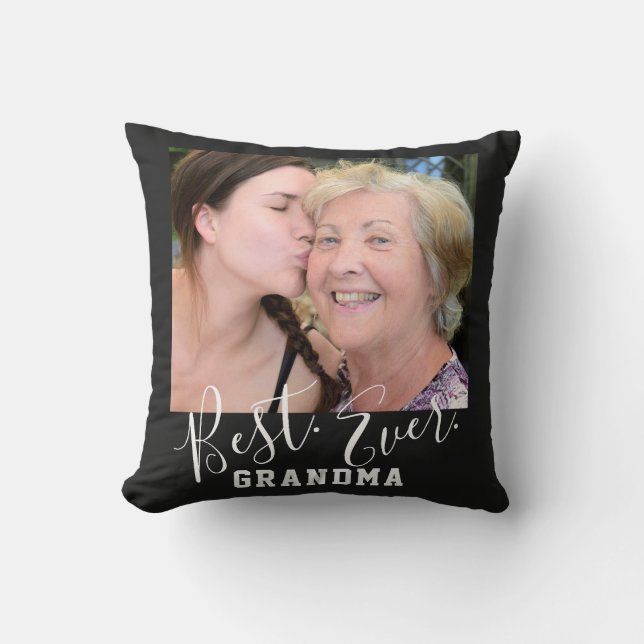 BEST GRANDMA EVER Custom Foto Mother Day Kissen (Vorderseite)