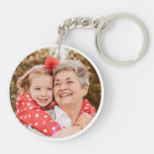 Best Grandma Ever Custom Photo Heart Schlüsselanhänger (Rückseite)